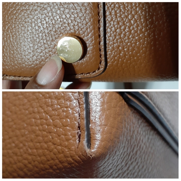 💎NWT Michael Kors Mae Luggage/Cognac Leather Medium Tote - Picture 12 of 16